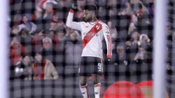 Miguel Borja durante el triunfo sobre Talleres.