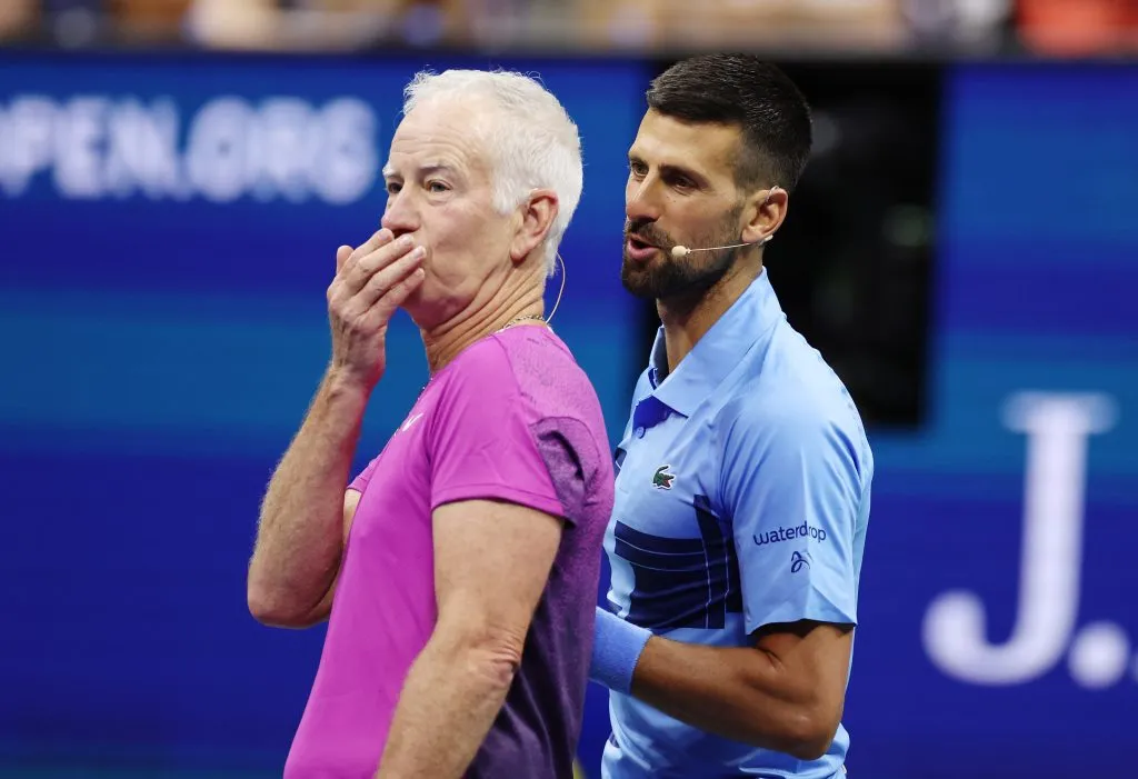 Los grandes ganadores de la noche: Djokovic y McEnroe.
