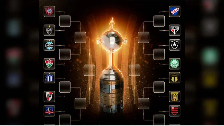El cuadro de la fase final de la Copa Libertadores 2024.