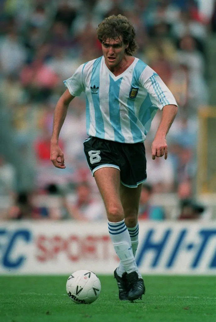 Franco en su mejor momento: con la Selección en 1991. Foto IMAGO.