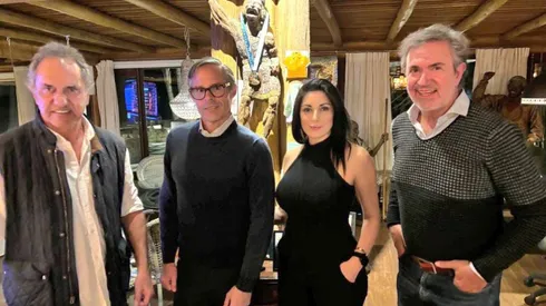 Daniel Scioli junto con Foster Gillett, magnate que quiere invertir en el fútbol argentino.