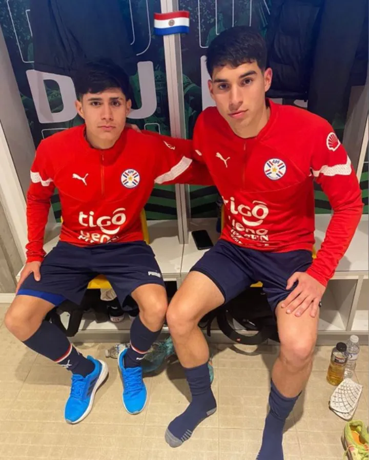 Gadiel Paoli y Fabricio Sena en el microciclo con la Selección de Paraguay.