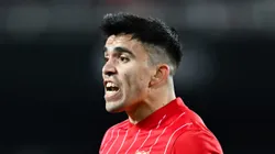 El Huevo Acuña, en un partido entre Valencia y Sevilla (Getty Images)