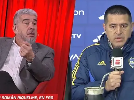 Juan Román Riquelme se cruzó con el Chavo Fucks y abandonó el móvil en vivo: "A mi no me reta ni mi viejo"