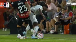 Maffeo le pegó una fuerte patada a Vinicius.