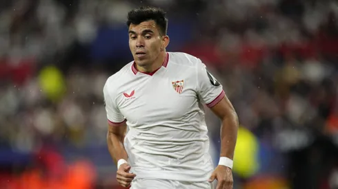 Marcos Acuña durante un partido de Sevilla.