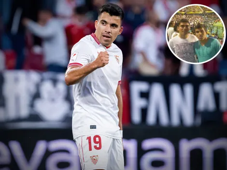 La foto viral de Marcos Acuña en la Bombonera tras acordar su llegada a River