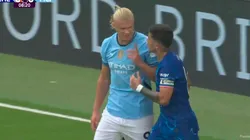 VIDEO | El fuerte cruce entre Haaland y Enzo Fernández