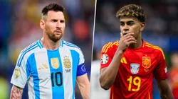 Lionel Messi y Lamine Yamal, figuras de las selecciones Argentina y España.