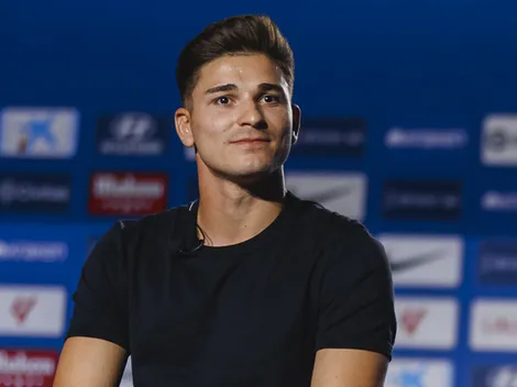 En plena presentación en Atlético, Julián recordó una charla con Gallardo