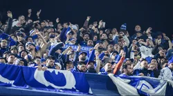 Los hinchas de Cruzeiro en la Bombonera.