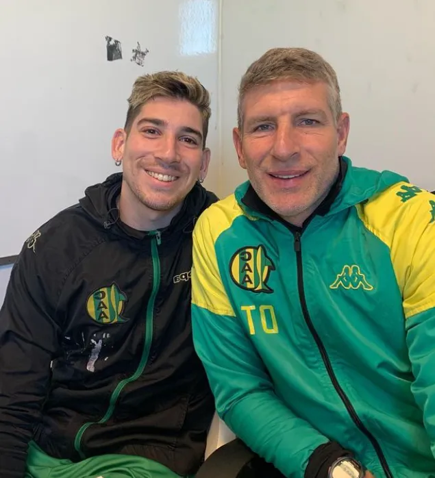 Ryduan con Martín cuando trabajaba en Aldosivi. (Foto: Gentileza Ryduan Palermo).