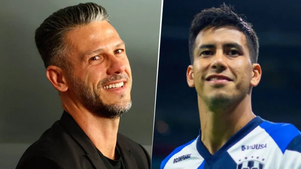 Martín Demichelis, técnico pretendido por Monterrey, y Maxi Meza.