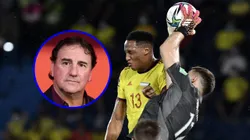 Néstor Lorenzo tuvo un problema con Yerry Mina, a quien Dibu Martínez humilló en la Copa América 2021.