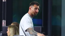 Lionel Messi, en uno de los partidos de Inter Miami en el palco del Chase Stadium.
