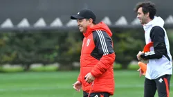 Marcelo Gallardo en el entrenamiento de River.