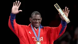 Mijaín López con la medalla de oro.