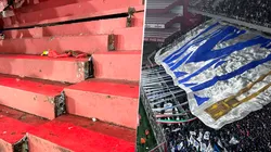 La tribuna de Independiente sufrió un desplazamiento.