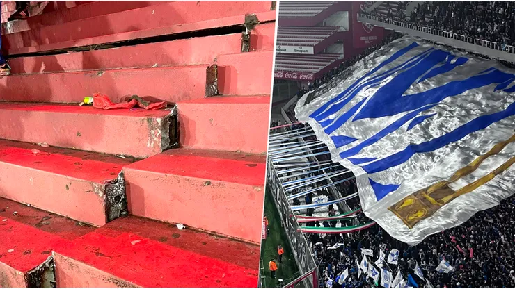 La tribuna de Independiente sufrió un desplazamiento.