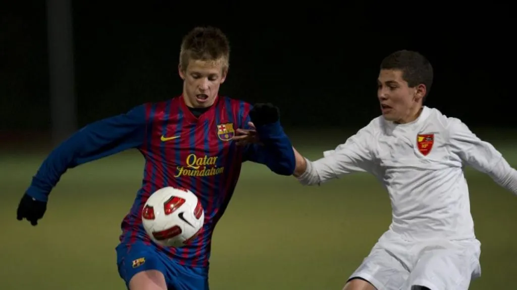 Dani Olmo pasó seis años en las inferiores del Barcelona.