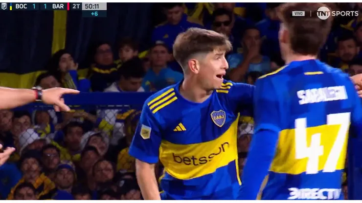 El reclamo de los jugadores de Boca.