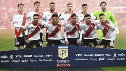 El equipo de River ante Lanús.