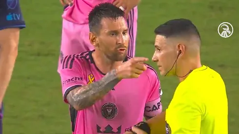 Lionel Messi increpó al árbitro tras el empate de Inter Miami