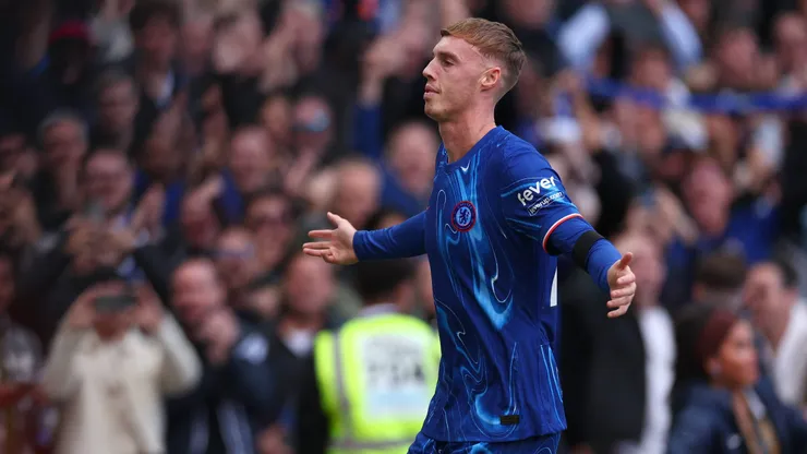 Cole Palmer celebra su gol ante Brighton.