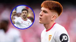 Valentín Barco y su compañero en Sevilla, Jesús Navas.