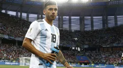 Eduardo Salvio tras el partido contra Croacia.