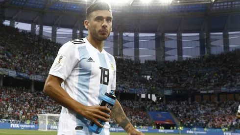 Eduardo Salvio tras el partido contra Croacia.