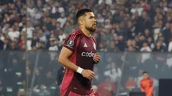 Paulo Díaz, en el partido de ida entre River y Colo Colo.