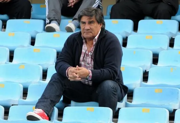Perotti en 2014 viendo a su hijo jugar en Boca. (Foto: Prensa Boca).