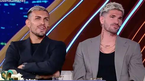 Paredes y De Paul en el programa de Susana Giménez.