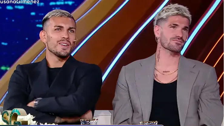 Paredes y De Paul en el programa de Susana Giménez.