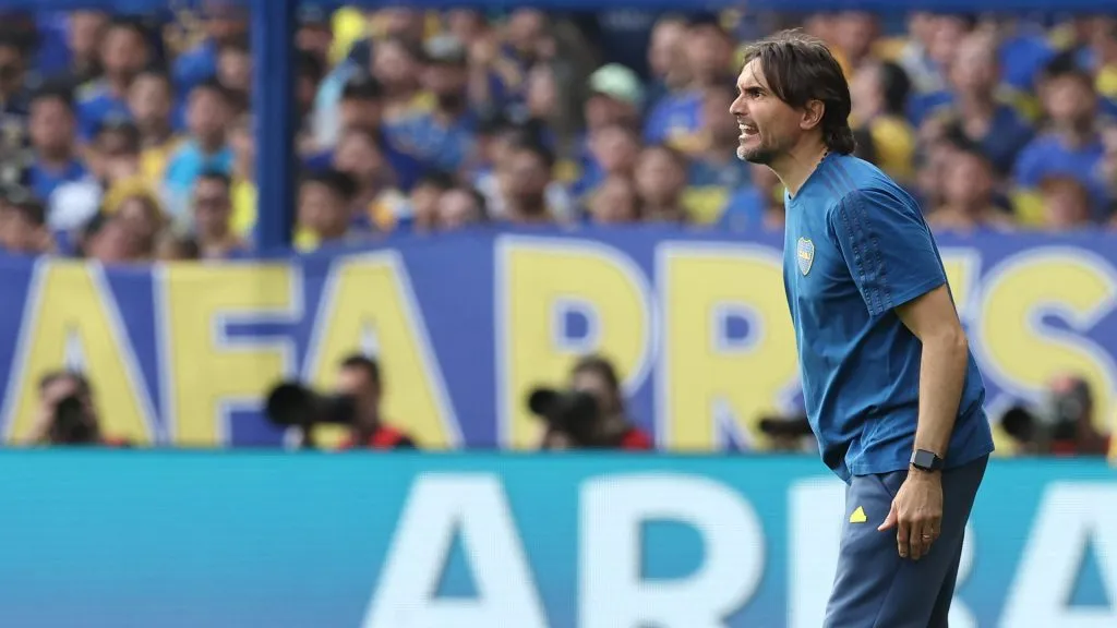 Diego Martínez durante el Superclásico.