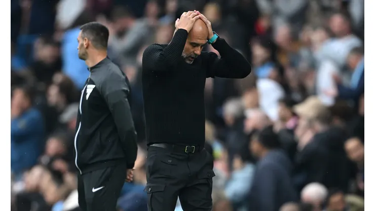 La violenta reacción de Pep Guardiola ante el golazo de Riccardo Calafiori en Manchester City vs. Arsenal