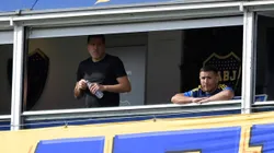 Juan Román Riquelme, presidente de Boca, en el palco de La Bombonera.