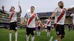 El festejo de River por el triunfo ante Boca.
