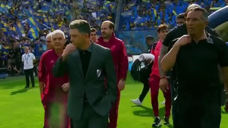 La salida de Marcelo Gallardo a La Bombonera (X).