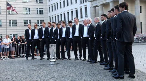 Los equipos en la antesala del inicio de la Laver Cup.