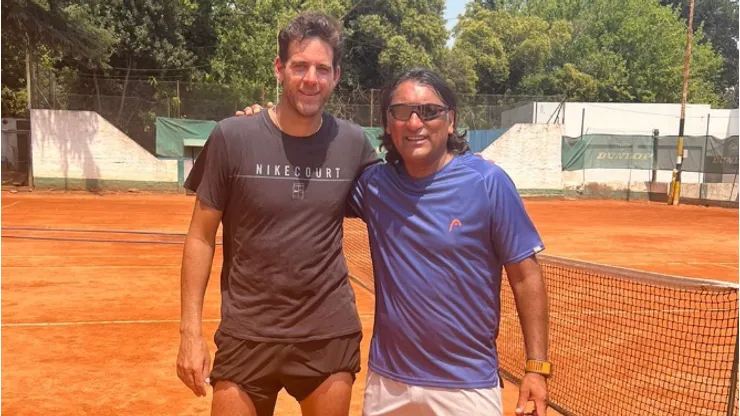 Juan Martín Del Potro junto a Marcelo Gómez