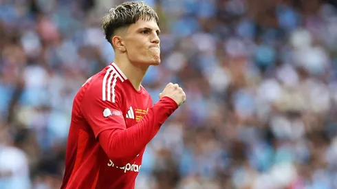 Alejandro Garnacho y su gesto en el triunfo del Manchester United