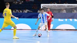 Argentina, en el primer partido ante Ucrania en el Mundial.