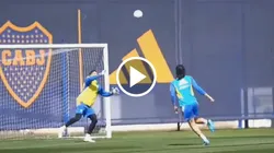 Golazo de Cavani en el entrenamiento de Boca.