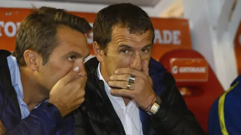 Markic junto a Arruabarrena en el banco de suplentes.