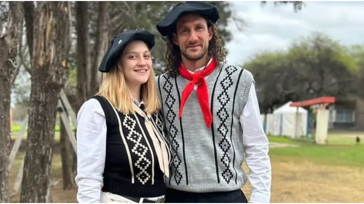 Fabricio junto a su hija Agostina.