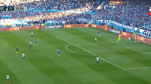 Sergio Romero y un error que derivó en el empate para Racing.