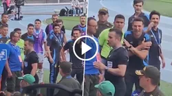 Trascendió una nueva imagen del momento que Lionel Scaloni y Pablo Aimar protestaron a Piero Maza por el penal que cobró a favor de Colombia.