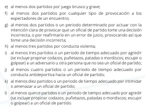 Artículo 14 del Código Disciplinario de la FIFA